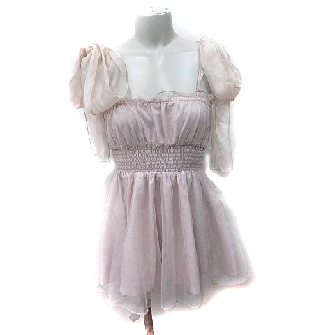 ナイスクラップ NICE CLAUP チュニック シフォン シャーリング F