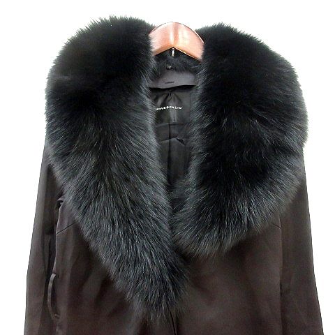 ノーベスパジオ NOVESPAZIO チェスターコート 総裏地 フォックスファー