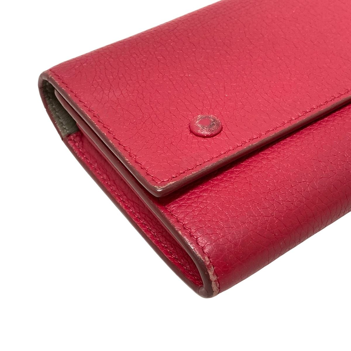 CÉLINE 長財布 レッド　ラージフラップマルチファンクション CELINE(セリーヌ) 長財布 ラージフラップマルチファンクション レッド