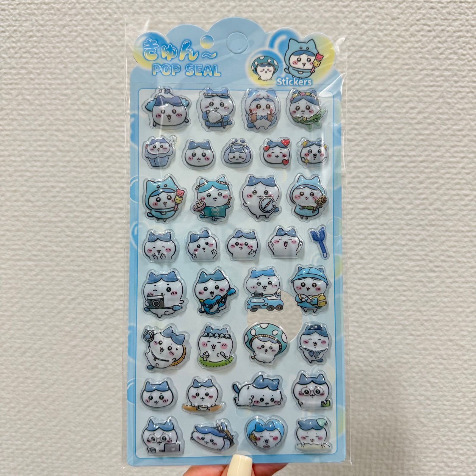 ちいかわ ぷっくりシール 4枚セット ぷくぷく・うるちゅる・キラキラ