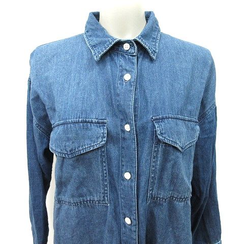 ルクールブラン le.coeur blanc シャツ ブラウス ダメージ加工 長袖 38