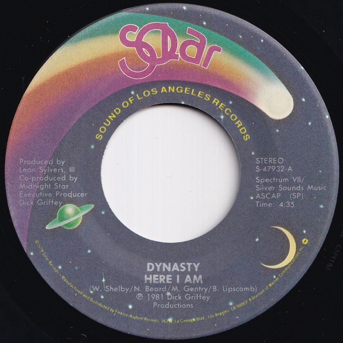 Dynasty Here I Am / Give It Up To Love Solar US S-47932 213932