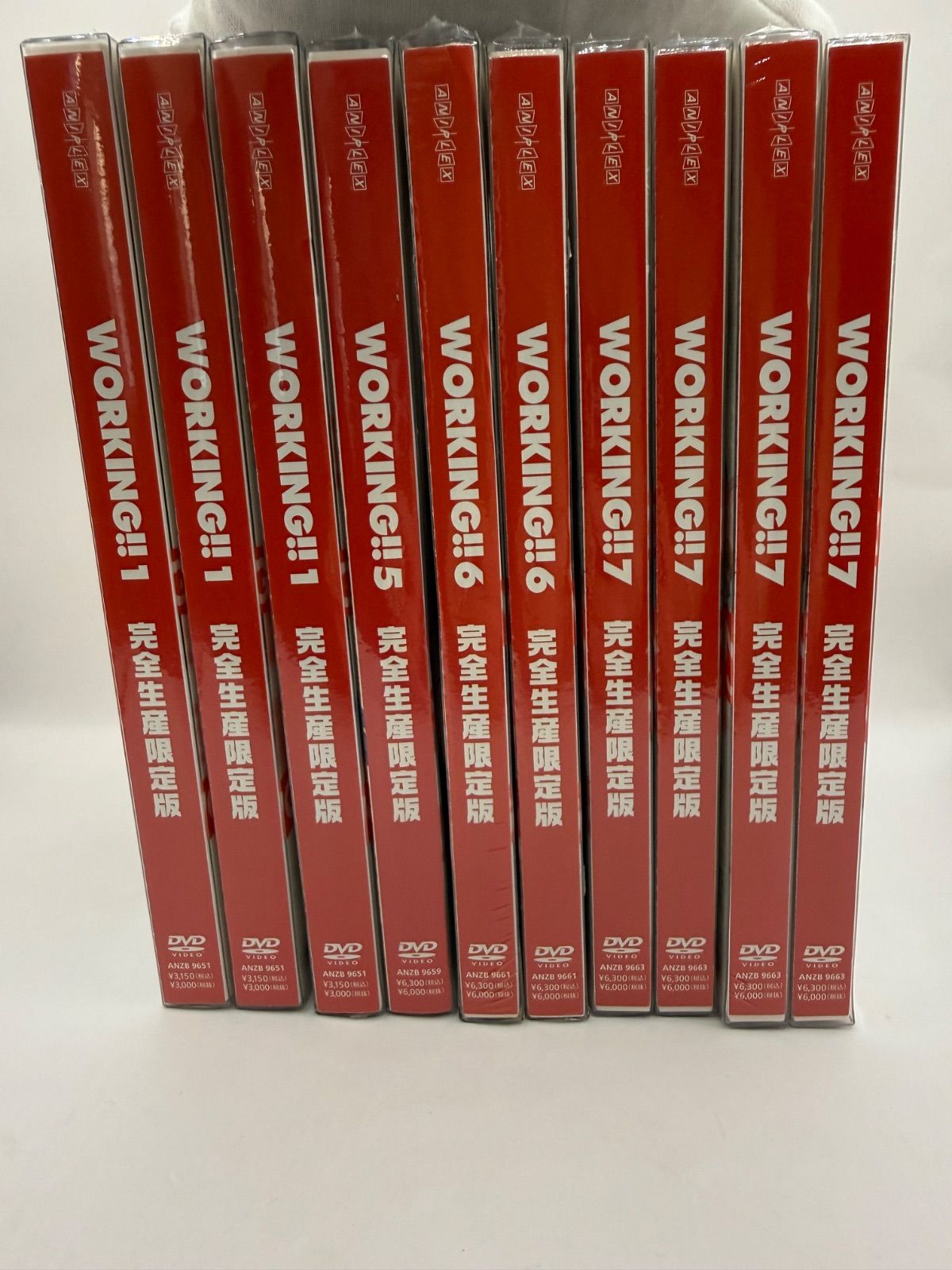 未開封】WORKING!! DVD 完全生産限定版 10本セット（1・5・6・7巻