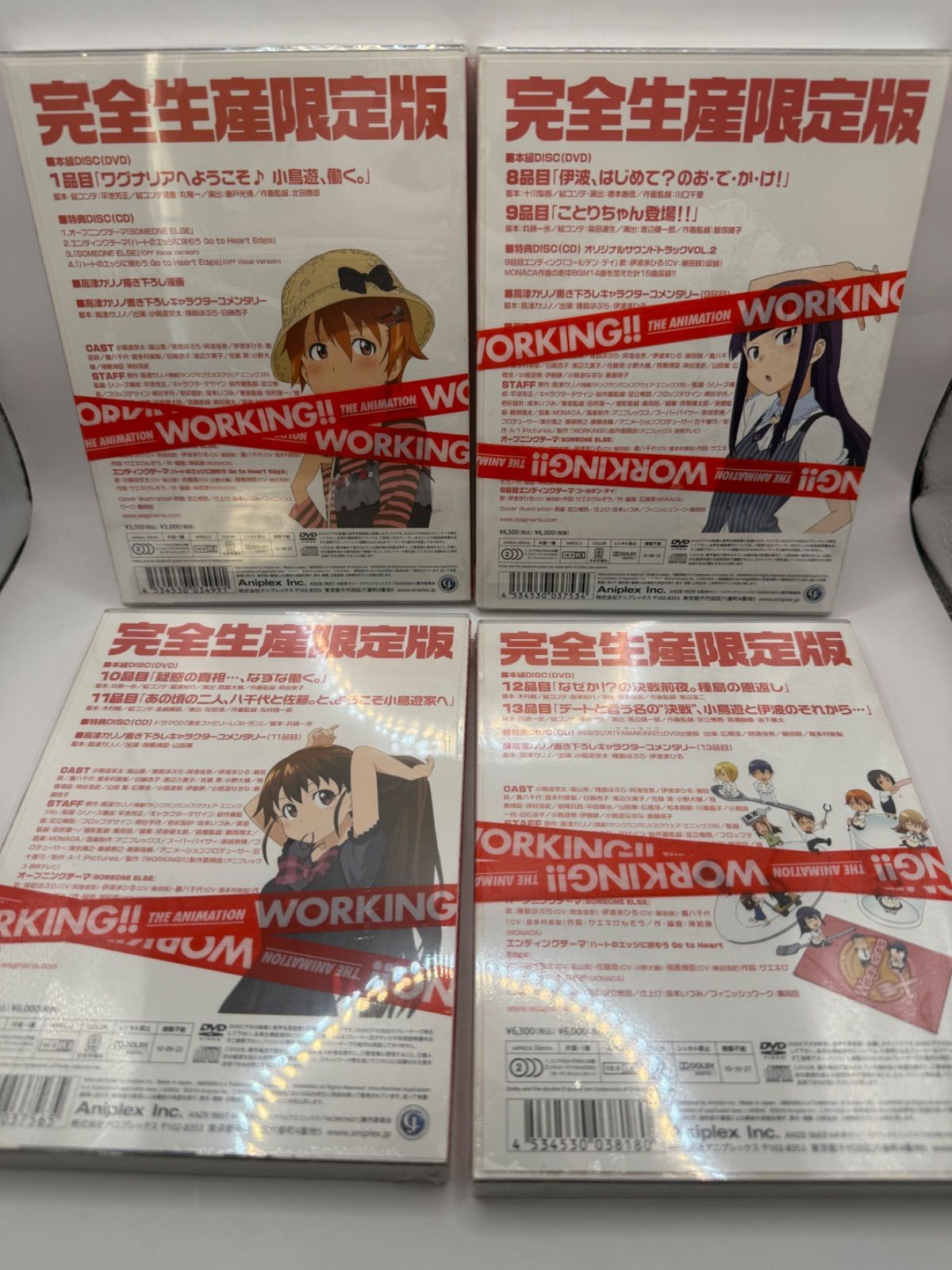 未開封】WORKING!! DVD 完全生産限定版 10本セット（1・5・6・7巻