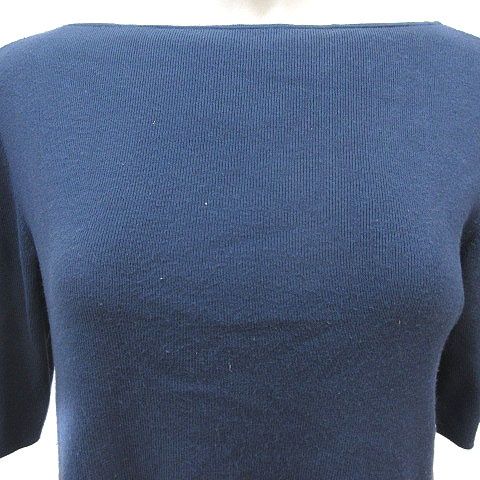 セオリーリュクス theory luxe カットソー ボートネック 五分袖 38 青