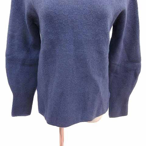 ミラオーウェン Mila Owen ニット セーター Vネック 長袖 0 S 紺