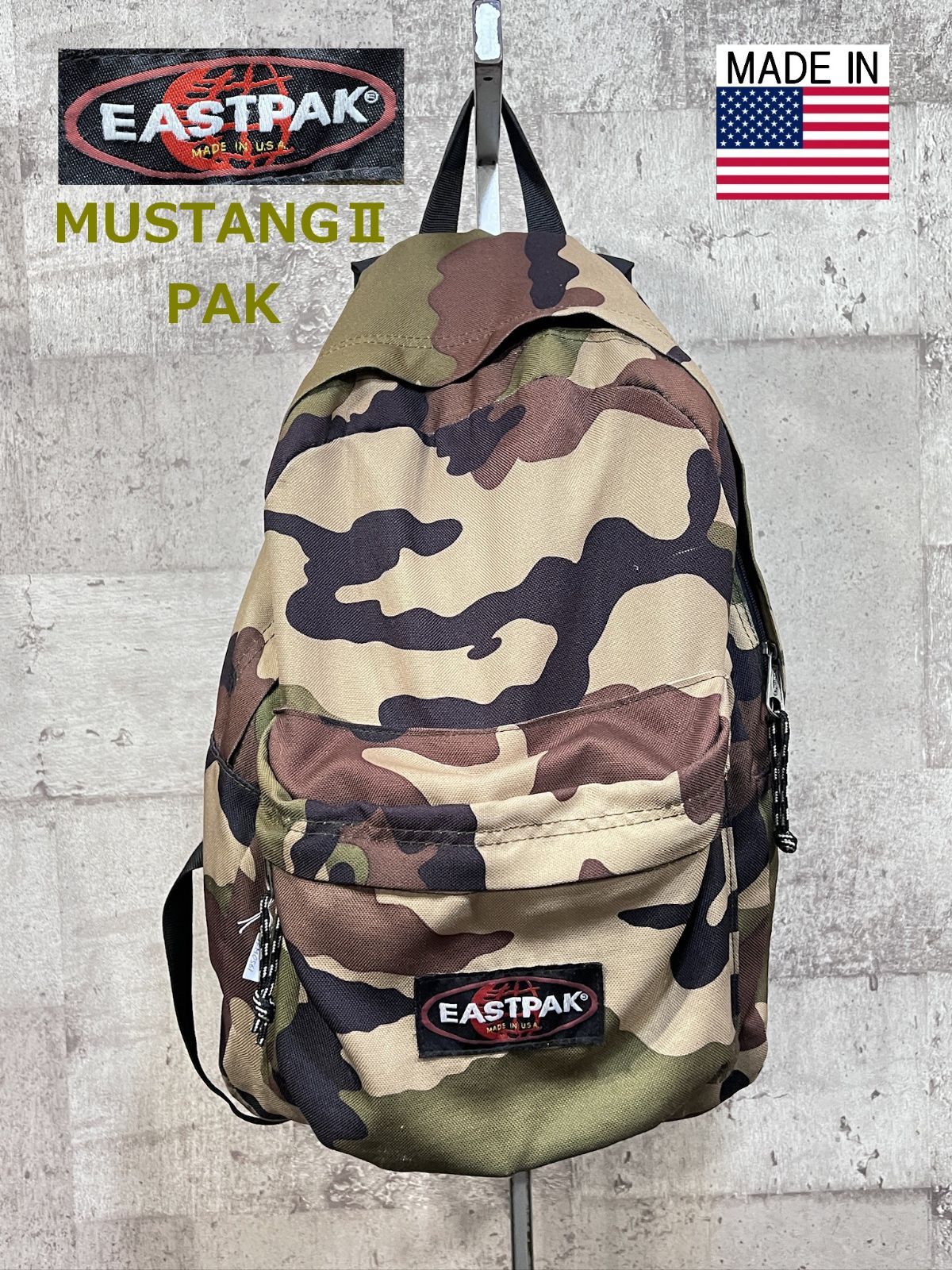 90'S USA製 イーストパック MUSTANGⅡPAK デイパック 迷彩 カモフラ