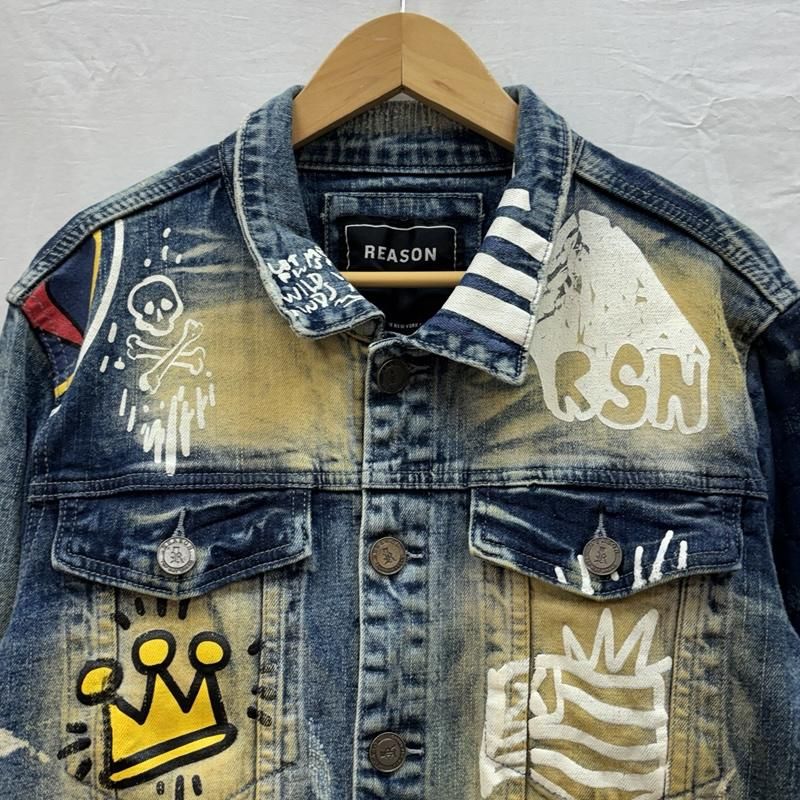 リーズン KING OF THE CITY 総柄 グラフィティ ペイント ストレッチ