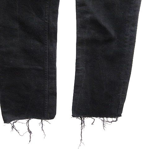 ザラ ZARA デニムパンツ ジーンズ ストレート ダメージ加工 カットオフ