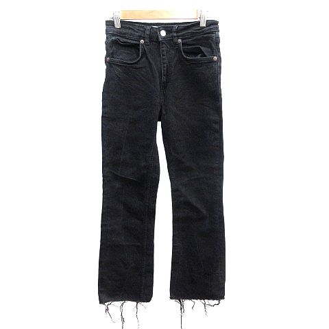 ZARA ダメージ加工 ストレート ダブルニー デニムパンツ 44(EUR) ザラ ZARA デニムパンツ ジーンズ ストレート ダメージ加工 カットオフ