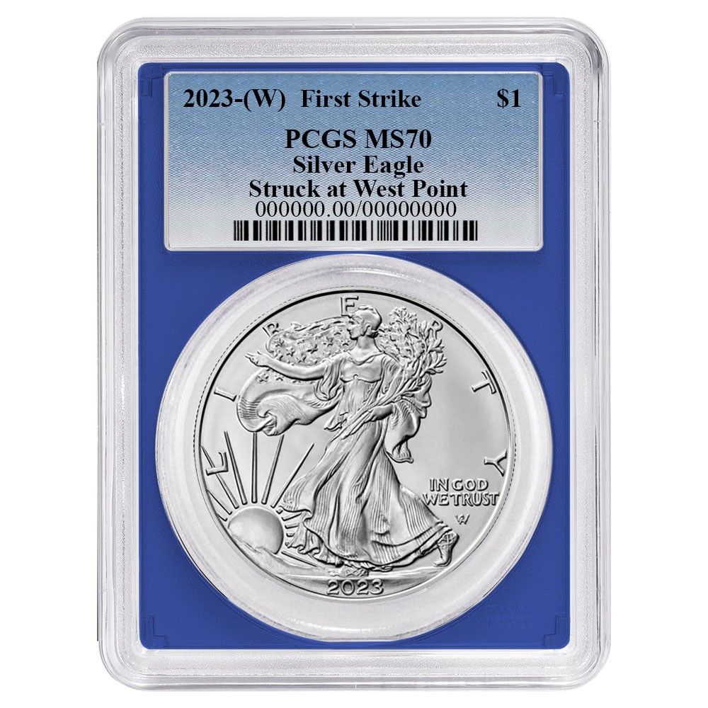 2023年 (W) 1ドル アメリカン シルバー イーグル PCGS MS70 FS ブルー