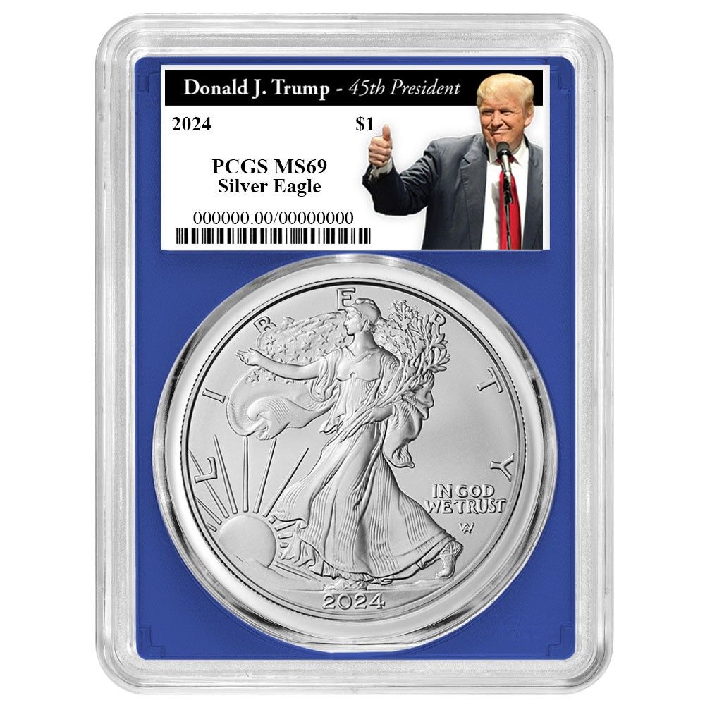 2024年 1ドル アメリカン シルバー イーグル PCGS MS69 トランプ第45代