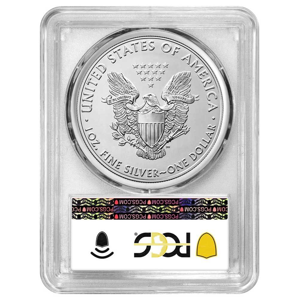 2021年 1ドル タイプ1 アメリカン シルバー イーグル PCGS MS70 ブルー