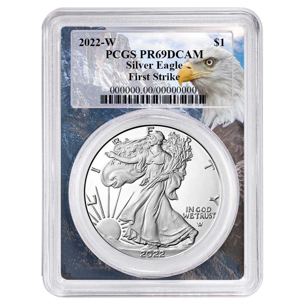 2022-W プルーフ 1ドル アメリカン シルバー イーグル PCGS PR69DCAM
