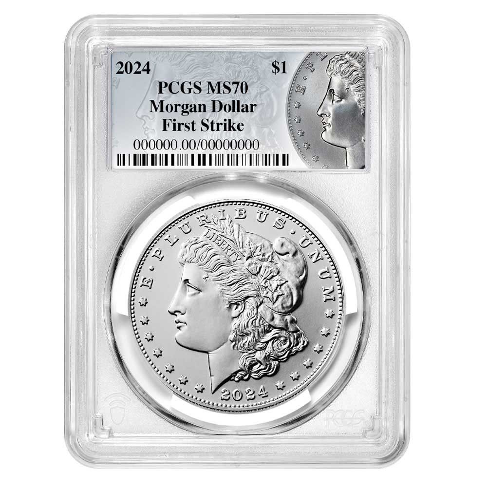 2024年 1ドル モルガン銀貨 PCGS MS70 FS モルガンラベル - メルカリ