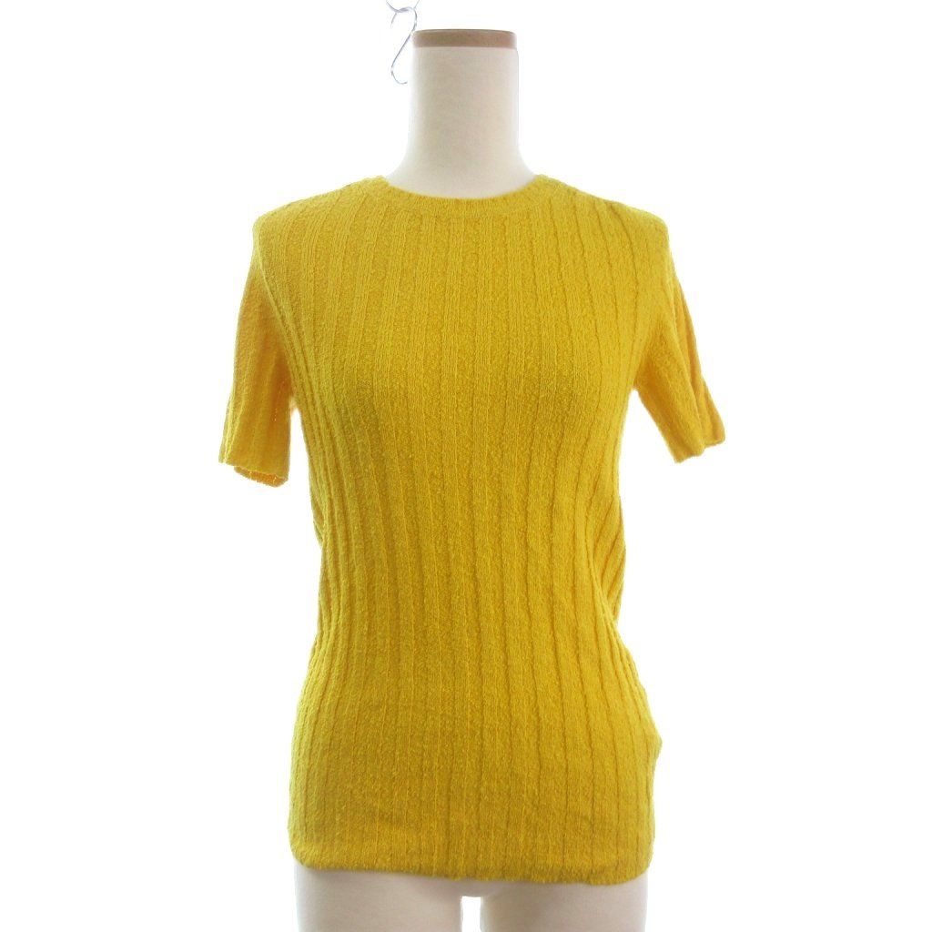マディソンブルー MADISONBLUE 美品 ニットソー 半袖 リブ 無地 黄