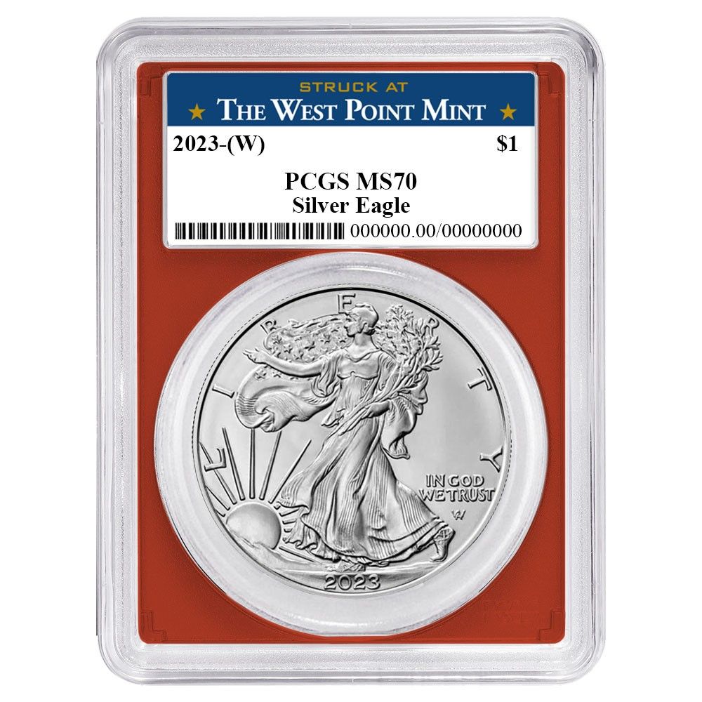 2023年 (W) 1ドル アメリカン シルバー イーグル PCGS MS70 ウェスト
