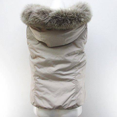 アナイ ANAYI リバーシブル ダウン ベスト ジャケット 38 ベージュ