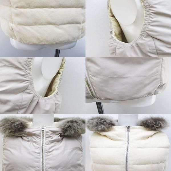 ANAYI 【2WAY リバーシブル】フォックス ファー ダウンベスト 38 ANAYI