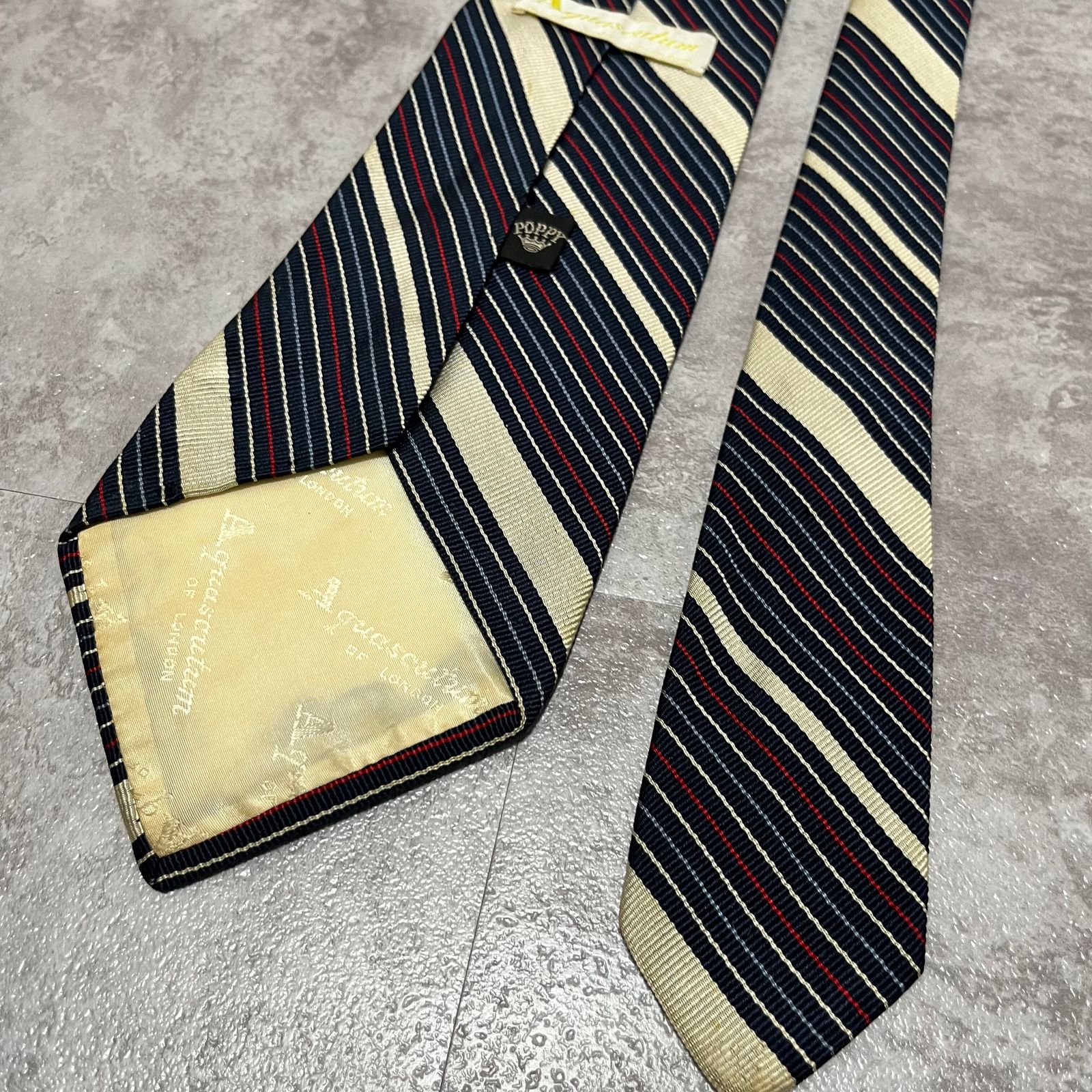 Aquascutum】アクアスキュータム レジメンタルストライプネクタイ