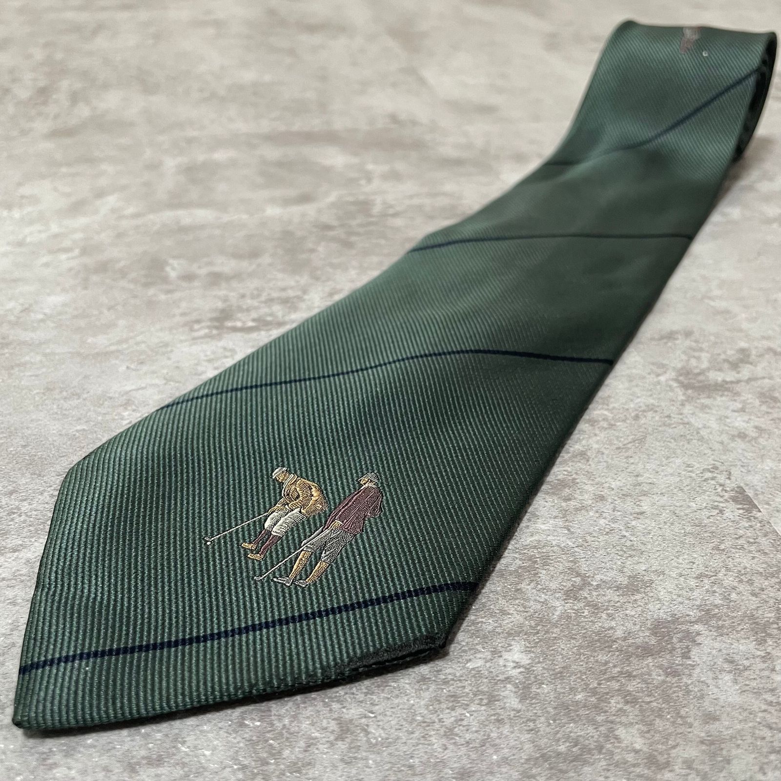 Burberry】レジメンタルストライプネクタイ ビジネス向け グリーン 緑