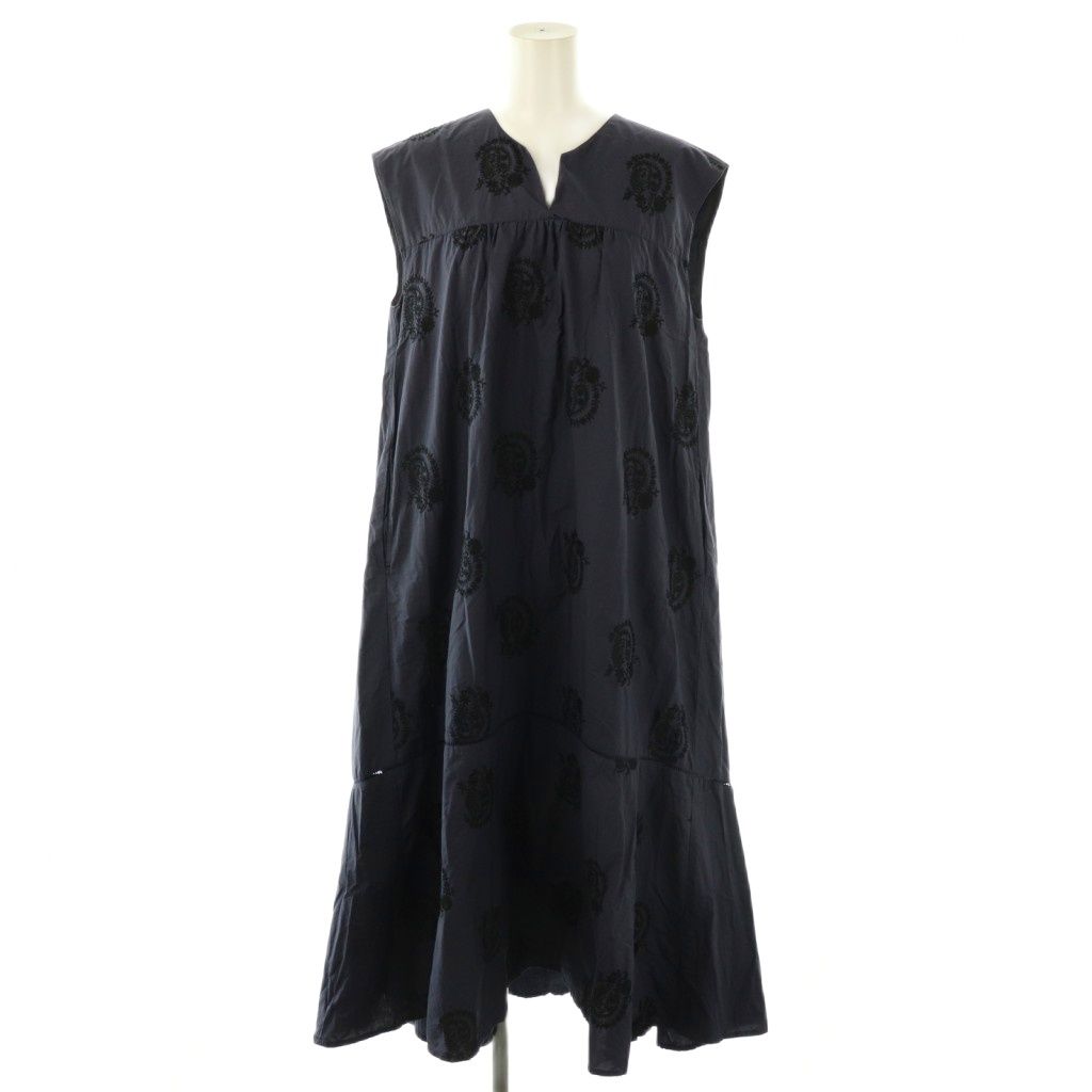 ヌキテパ NE QUITTEZ PAS! 24SS Poplin Paisley Embroidery Dress