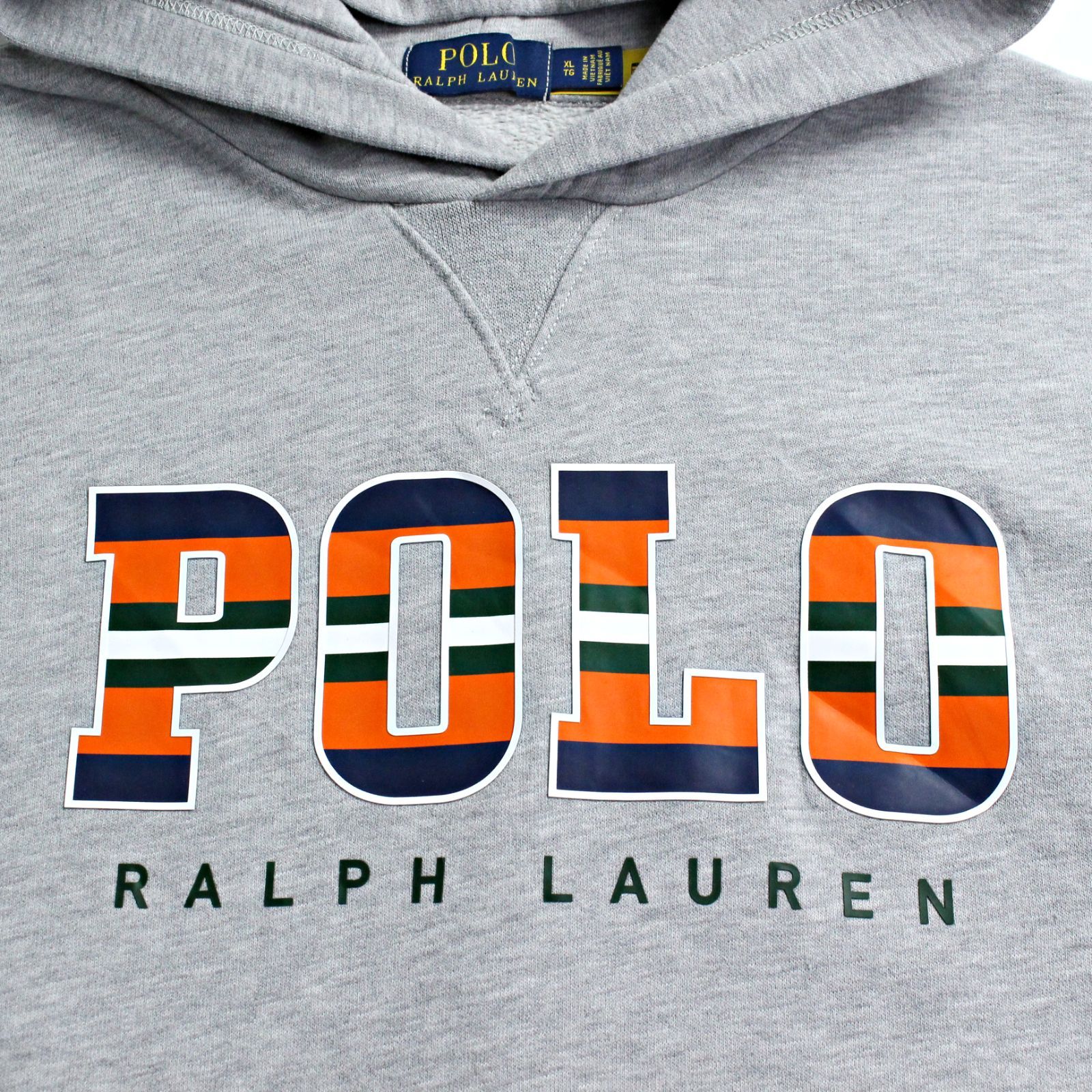 ラルフローレン 現行QRタグ スウェット フーディ ライトグレー XL