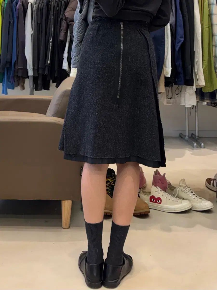 PRADA プラダ バー진 ウール スカート - メルカリ