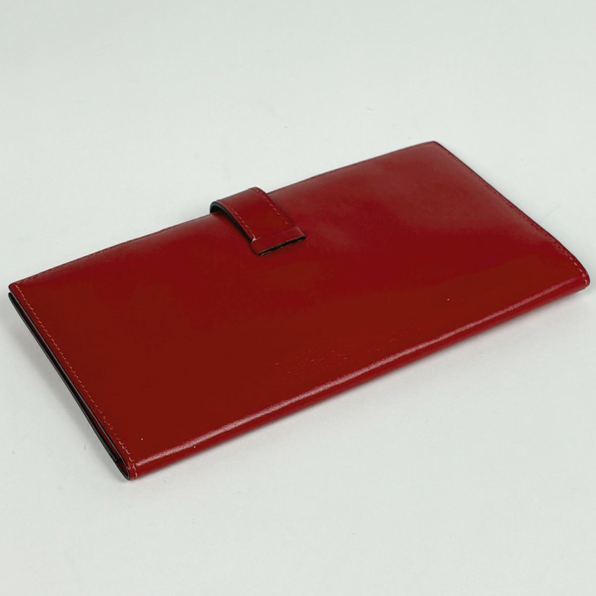 エルメス HERMES ベアン Hロゴ 二つ折り 長財布 ボックスカーフ