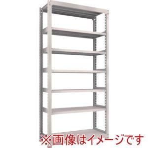 【新品・2営業日で発送】TRUSCO トラスコ中山 TRUSCO スチールラック M5型中量棚 1500X471XH1800 7段 単体 免震樹脂ベース付 ネオグレー ネオグレー (M56557SFC 8000NG)