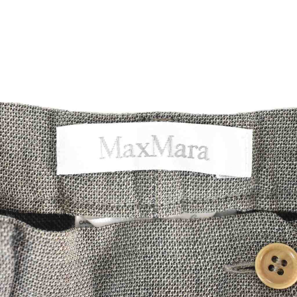 マックスマーラ MAX MARA パンツ スラックス ウール 36 グレー □FF