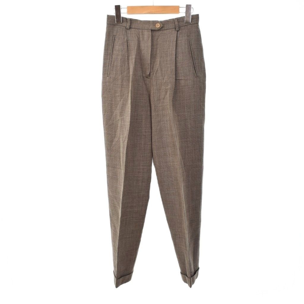 新品未使用☆　マックスマーラ　スラックスパンツ　グレー　ウール マックスマーラ MAX MARA パンツ スラックス ウール 36 グレー □FF