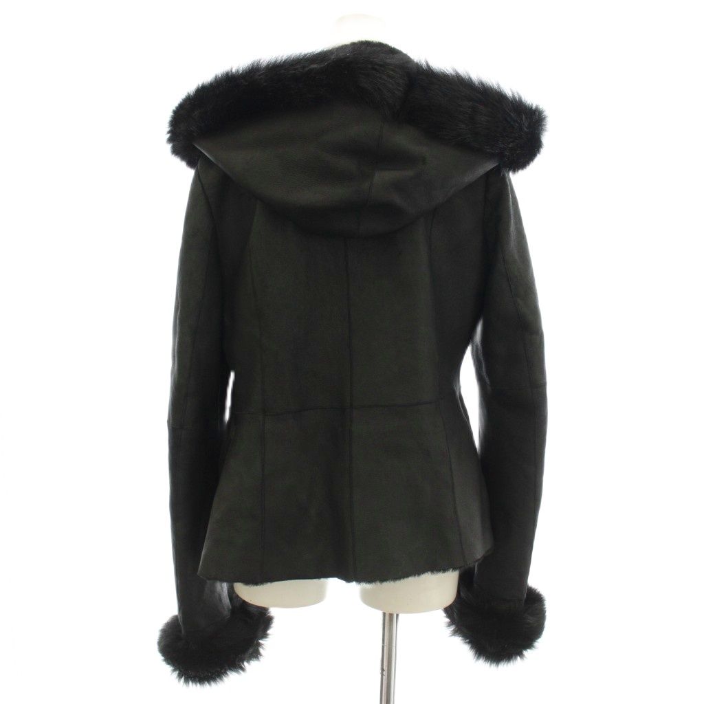 ダナキャランニューヨーク DKNY ラムレザー ジャケット ムートンコート