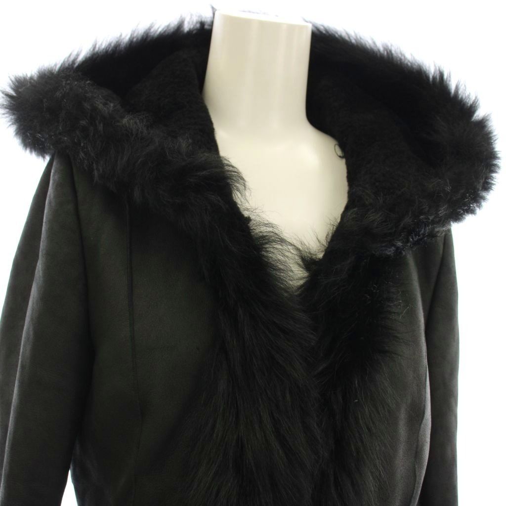 ダナキャランニューヨーク DKNY ラムレザー ジャケット ムートンコート