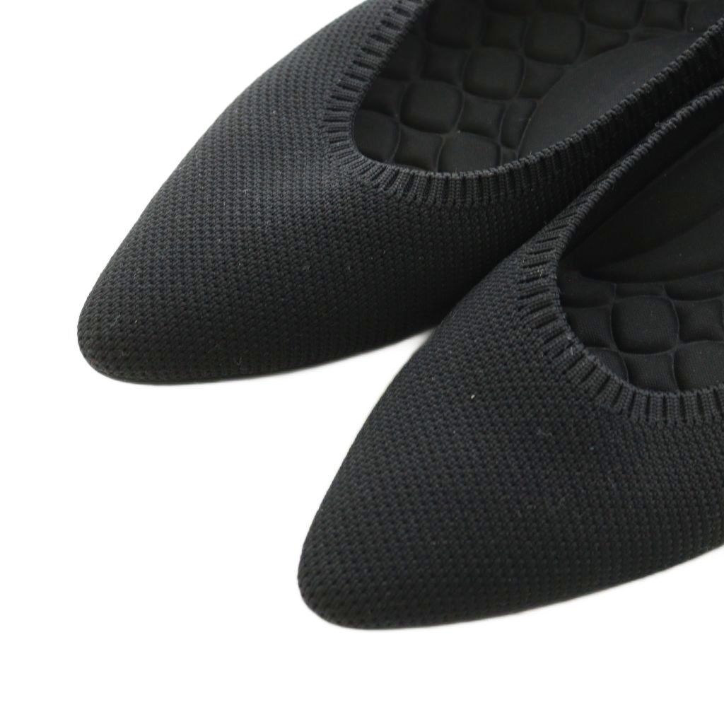 ビバイア VIVAIA パンプス ポインテッドトゥ 38 黒 ブラック /AN12