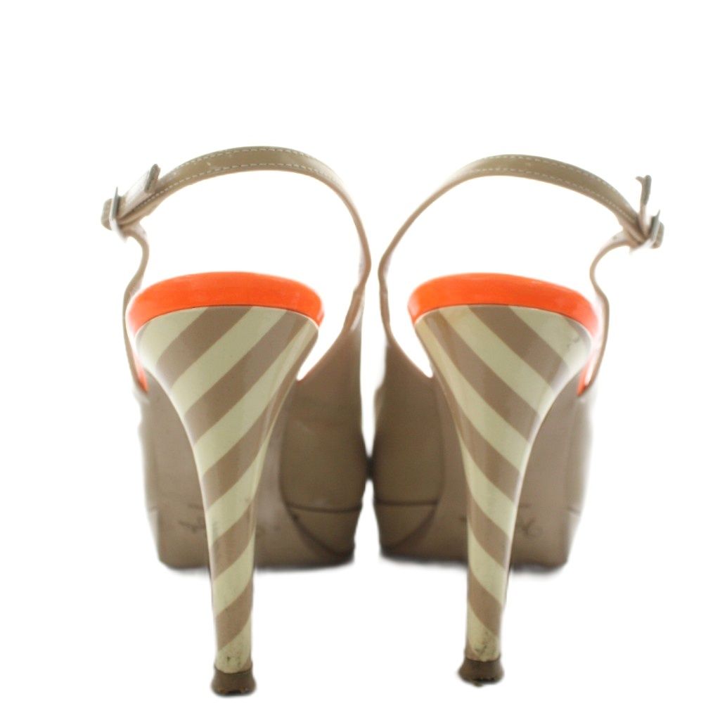 銀座かねまつ GINZA Kanematsu パンプス ストラップ ヒール アーモンド