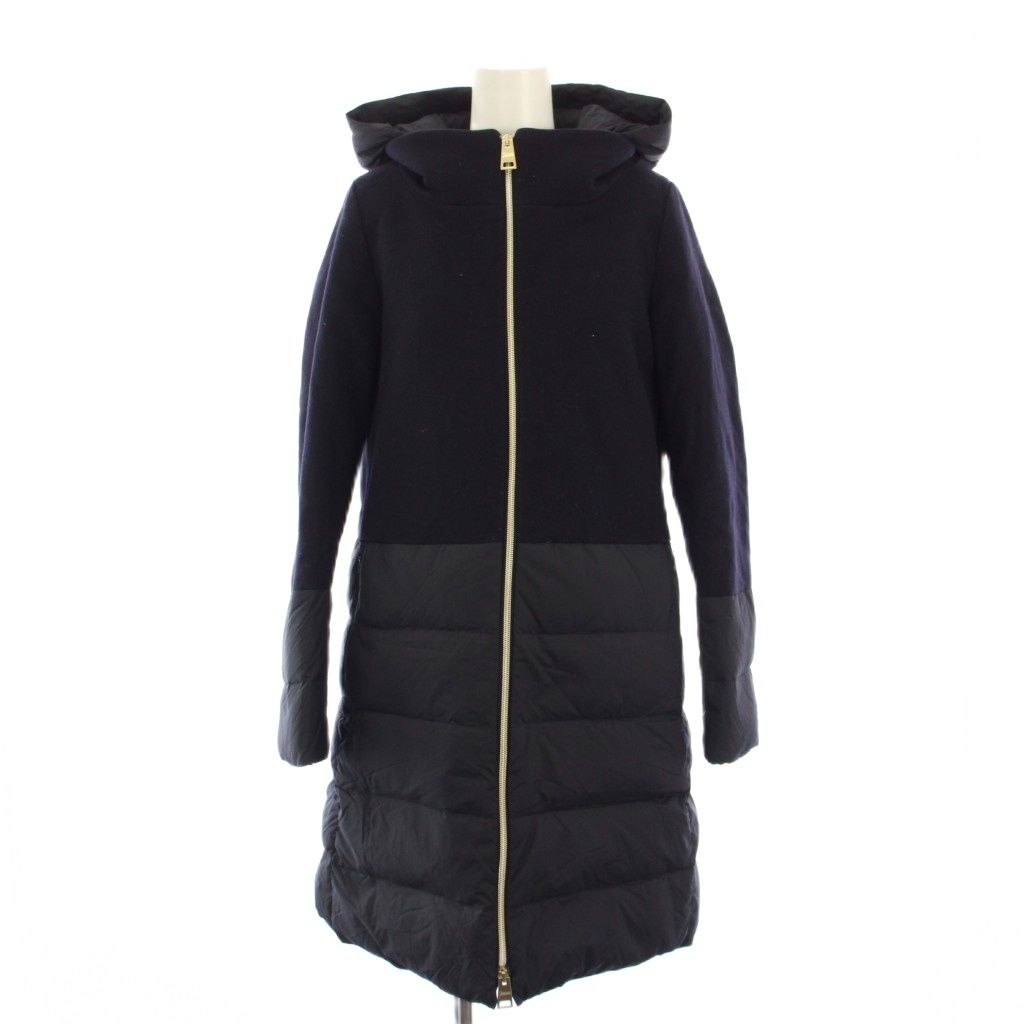 ヘルノ HERNO 22AW ウールコンビナイロン ダウンコート フーディ