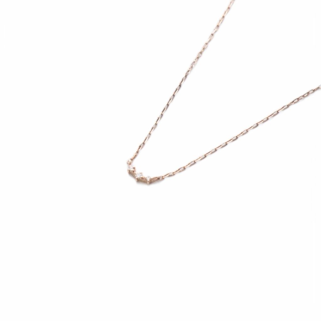 ジュエッテ Jouete ダイヤモンド ネックレス K10 ピンクゴールド