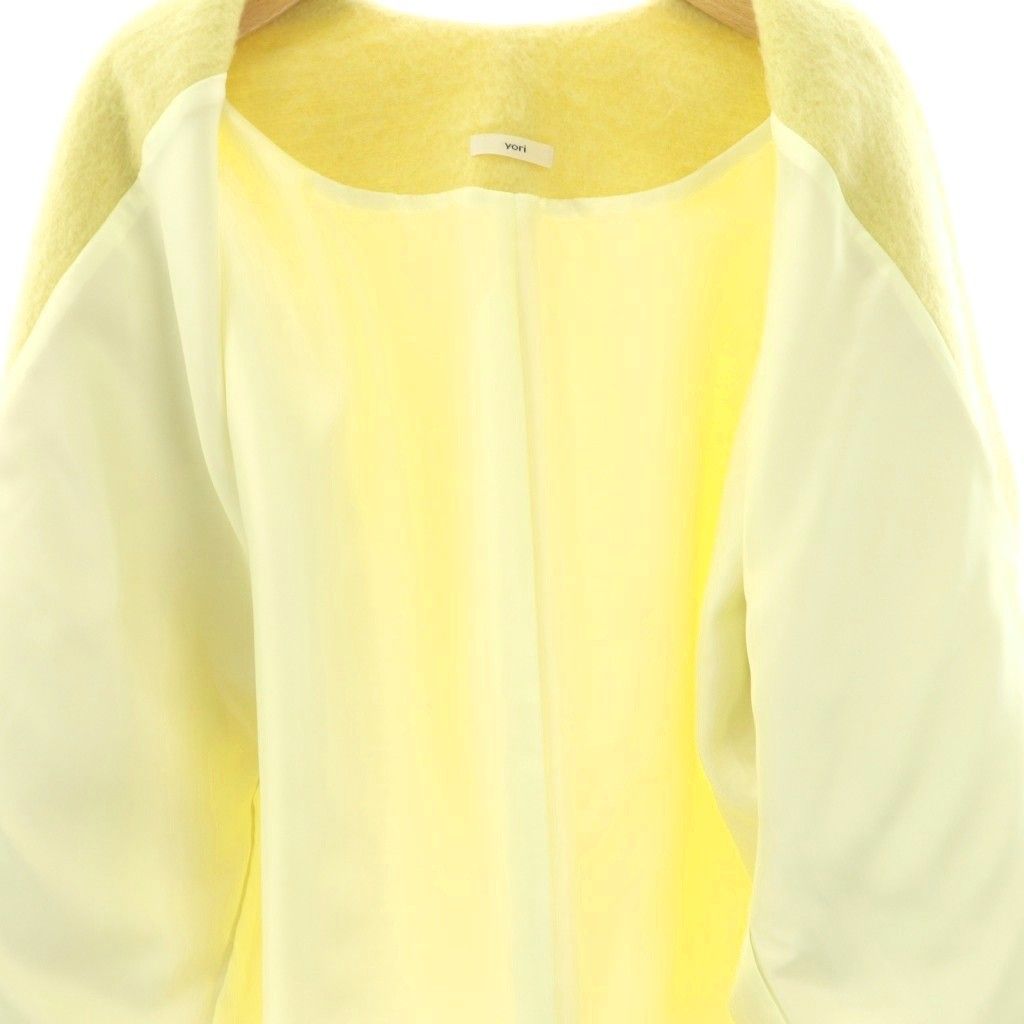 ヨリ yori ウールモヘアシャギージャケット ノーカラー F 黄色 /NR