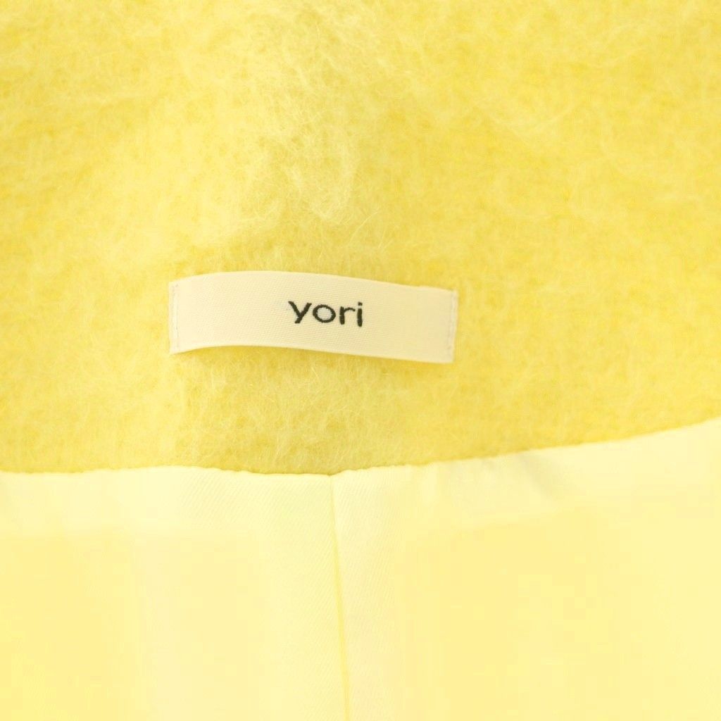 ヨリ yori ウールモヘアシャギージャケット ノーカラー F 黄色 /NR