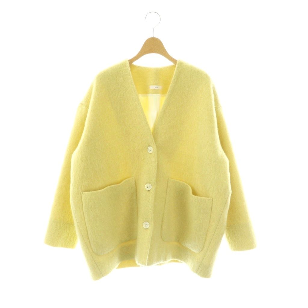 ヨリ yori ウールモヘアシャギージャケット ノーカラー F 黄色 /NR