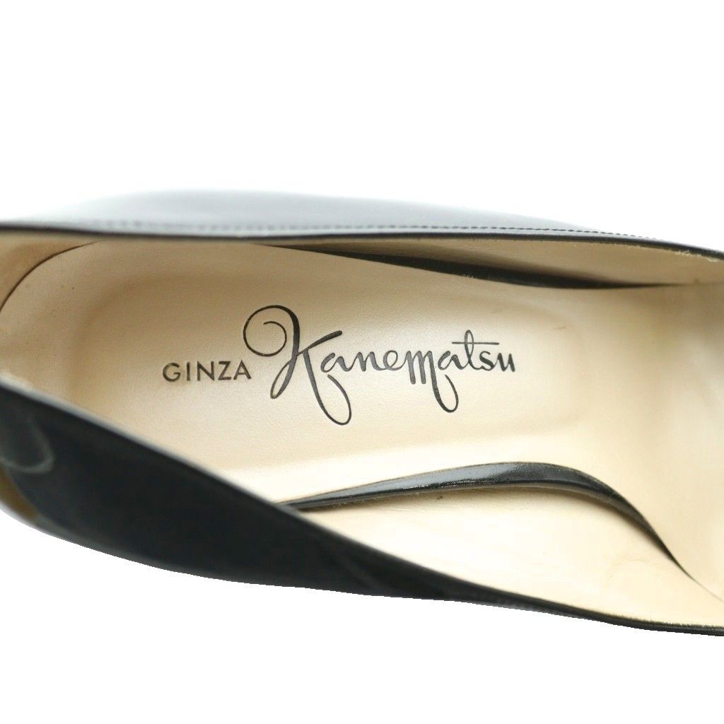 銀座かねまつ GINZA Kanematsu ポインテッドトゥパンプス エナメル