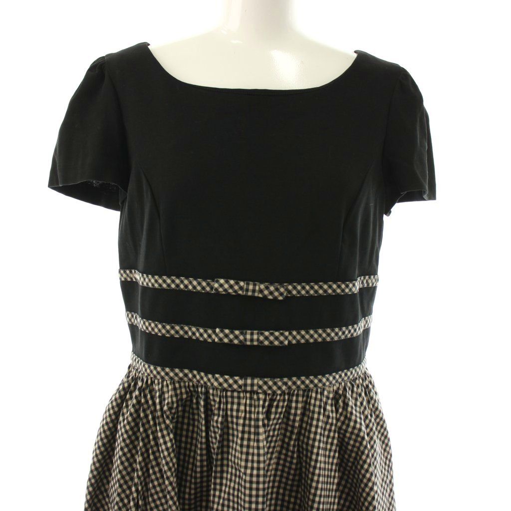 エムズグレイシー M'S GRACY ギンガムチェック 切り替え ワンピース