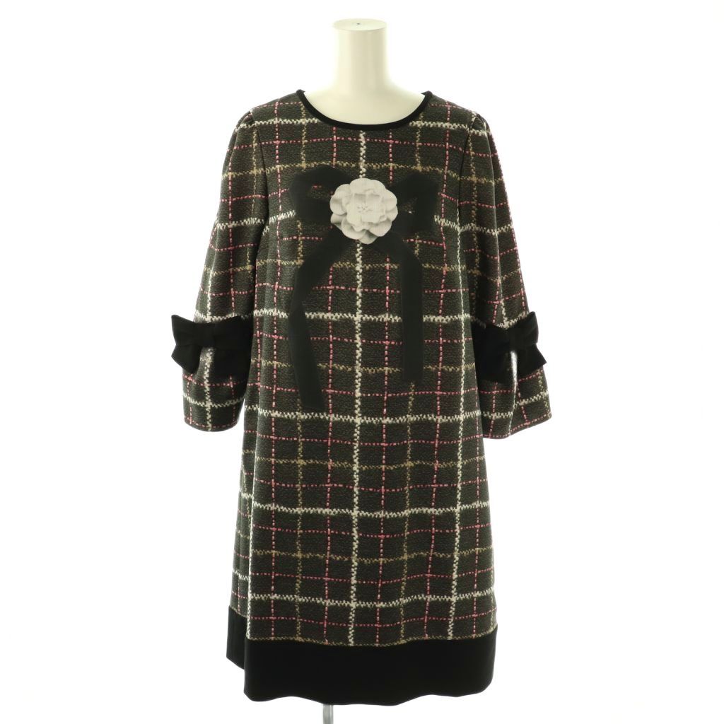 エムズグレイシー M'S GRACY カメリア ツイードライクプリント