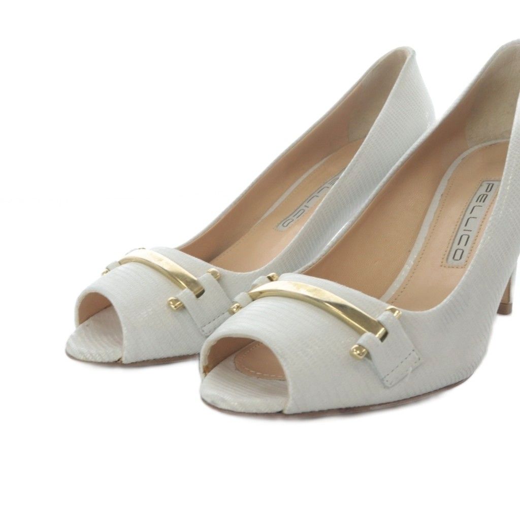 ペリーコ PELLICO パンプス ハイヒール オープントゥ レザー 35