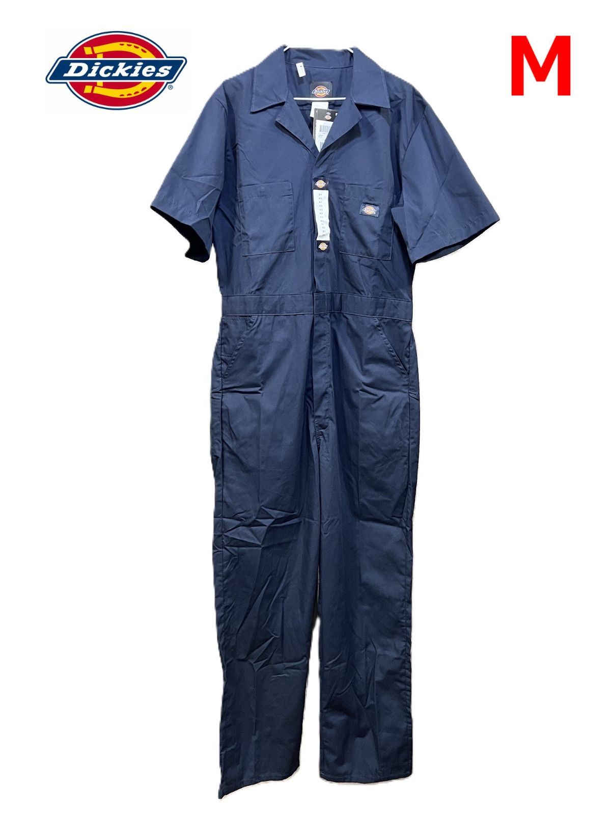 未使用 ディッキーズ 半袖ツナギ ネイビー M Dickies ジャンプスーツ