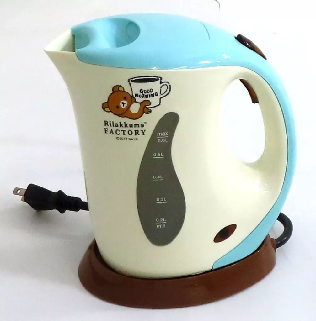 中古】家電サプライ リラックマ(ホワイト/Good Morning) 電気ケトル0.6