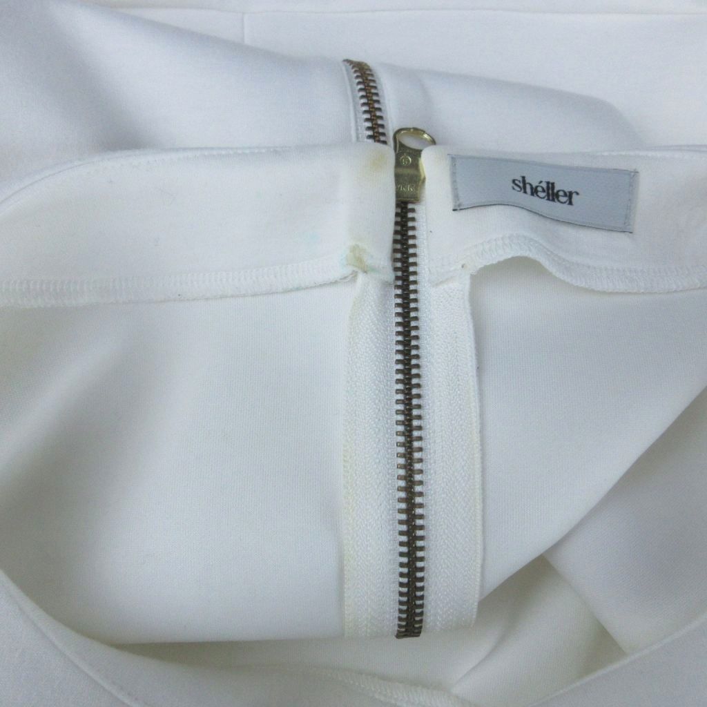 シェリエ shélle バックZIPスウェットミニワンピース F 白 ホワイト