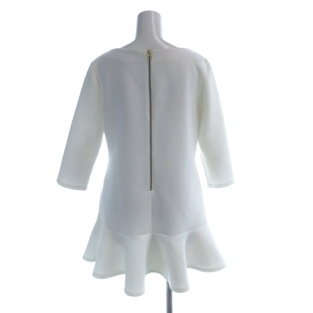 シェリエ shélle バックZIPスウェットミニワンピース F 白 ホワイト