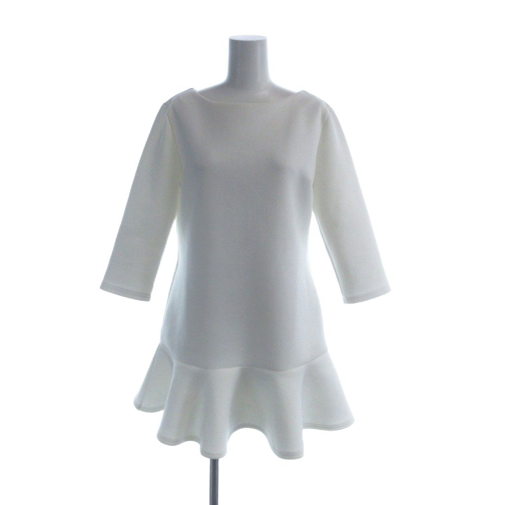 シェリエ shélle バックZIPスウェットミニワンピース F 白 ホワイト